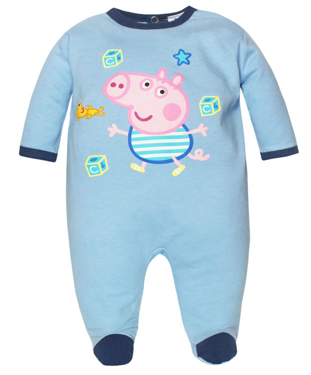 Picture of 7925 -GOERGE / PEPPA PIG SLEEPSUITS/GROWS IN COTTON